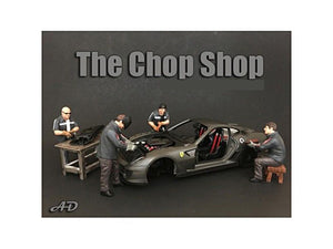 \"Chop Shop\" 4 piece Figurine Set for 1/18 Scale Models by American Diorama